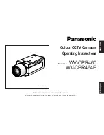 Предварительный просмотр 1 страницы Panasonic WV-CPR460 Operating Instructions Manual