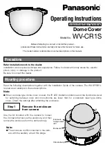 Preview for 1 page of Panasonic WV-CR1S Operating Instructions