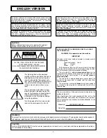 Preview for 2 page of Panasonic WV-CS570/G Operating Instructions Manual