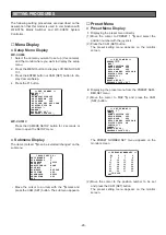 Preview for 26 page of Panasonic WV-CS574E Operating Instructions Manual