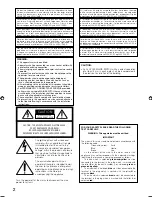 Предварительный просмотр 2 страницы Panasonic WV-CS580/G Installation Manual