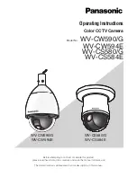 Предварительный просмотр 1 страницы Panasonic WV-CS580 Operating Instructions Manual