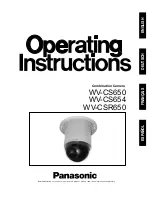 Предварительный просмотр 1 страницы Panasonic WV-CS650 Operating Instructions Manual