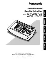 Panasonic WV-CU161C/B Operating Instructions Manual preview