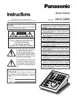 Panasonic WV-CU50E Instructions preview