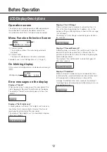 Preview for 12 page of Panasonic WV-CU980 Operating Instructions Manual