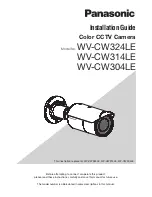 Panasonic WV-CW304LE Installation Manual предпросмотр