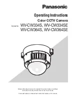 Предварительный просмотр 1 страницы Panasonic WV-CW334S Operating Instructions Manual