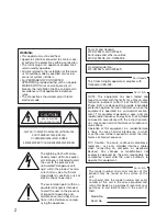 Предварительный просмотр 2 страницы Panasonic WV-CW334S Operating Instructions Manual