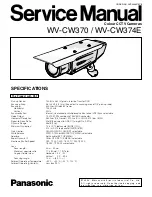 Panasonic WV-CW370 Series Service Manual preview