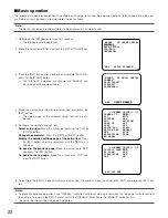 Preview for 22 page of Panasonic WV-CW384E Operating Instructions Manual