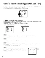 Preview for 8 page of Panasonic WV-CW500S/G Operating Instruction