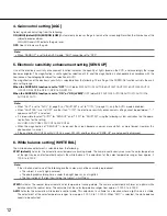 Preview for 12 page of Panasonic WV-CW500S/G Operating Instruction