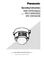 Preview for 1 page of Panasonic WV-CW500S/G Operating	 Instruction