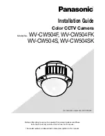 Предварительный просмотр 1 страницы Panasonic WV-CW504F Installation Manual