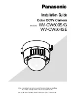 Panasonic WV-CW504SE Installation Manual preview