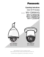 Preview for 1 page of Panasonic WV-CW590G Operating Instructions Manual