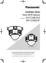 Предварительный просмотр 1 страницы Panasonic WV-CW634F Installation Manual