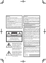 Предварительный просмотр 2 страницы Panasonic WV-CW634F Installation Manual