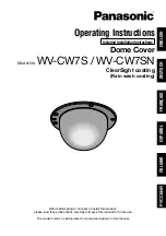 Preview for 1 page of Panasonic WV-CW7S Operating Instructions Manual