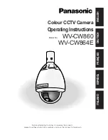 Panasonic WV-CW860 Operating Instructions Manual предпросмотр