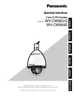 Предварительный просмотр 1 страницы Panasonic WV-CW960/G Operating Instructions Manual