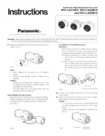 Panasonic WV-LA210C3 Instructions preview