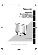 Panasonic WV-LC1700 Operating Instructions Manual preview