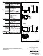 Предварительный просмотр 2 страницы Panasonic WV-LW1900 Specifications