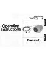 Panasonic WV-LZ15 Operating Instructions Manual предпросмотр