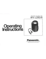 Panasonic WV-LZ6 Operating Instructions Manual preview