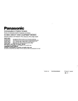 Preview for 8 page of Panasonic WV-LZ6 Operating Instructions Manual