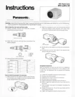 Предварительный просмотр 1 страницы Panasonic WV-LZ61 Instructions