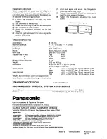 Panasonic Wv-Lz81/10 Instruction Manual preview