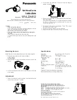 Panasonic WV-LZA61/2 Instructions preview