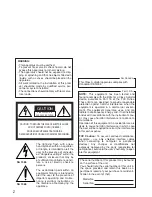 Preview for 2 page of Panasonic WV-NF284E Installation Manual