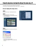 Preview for 4 page of Panasonic WV-NF302E Setup Instructions