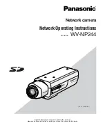 Panasonic WV-NP240 series Operating Instructions Manual preview