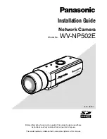 Предварительный просмотр 1 страницы Panasonic WV-NP502 Installation Manual