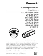 Предварительный просмотр 1 страницы Panasonic WV-NP502 Operating Instructions Manual