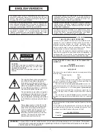 Preview for 2 page of Panasonic WV-NS320 Operating Instructions Manual