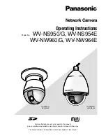 Preview for 1 page of Panasonic WV-NS950/G Operating Instructions Manual