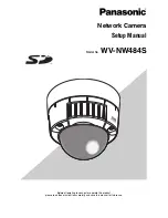 Panasonic WV-NW484S - i-Pro Network Camera Setup Manual preview