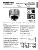 Preview for 1 page of Panasonic WV-NW484S - i-Pro Network Camera Specifications