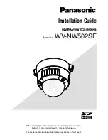 Предварительный просмотр 1 страницы Panasonic WV-NW502SE Installation Manual