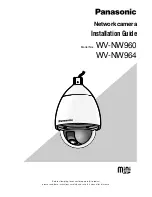 Panasonic WV-NW960 series Installation Manual предпросмотр