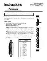 Panasonic WV-PB5504AE Instructions preview