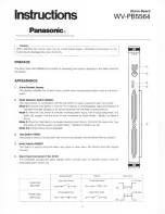 Preview for 1 page of Panasonic WV-PB5564 Instructions