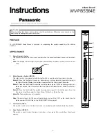 Panasonic WV-PB5564E Instructions preview