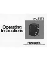 Preview for 1 page of Panasonic WV-PS03 Operating Instructions Manual